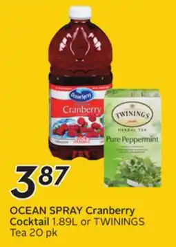 Sobeys OCEAN SPRAY Cranberry Cocktail offer