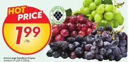 Sobeys Extra Large Seedless Grapes offer