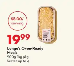 Longo's Oven-Ready Meals offer