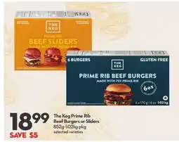 Longo's Prime Rib Beef Burgers or Sliders offer