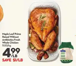 Longo's Prime Raised Without Antibiotics Fresh Whole Chicken offer