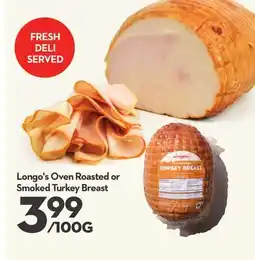 Longo's Oven Roasted or Smoked Turkey Breast offer