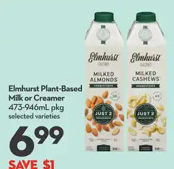 Longo's Plant-Based Milk or Creamer offer