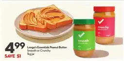 Longo's Essentials Peanut Butter offer