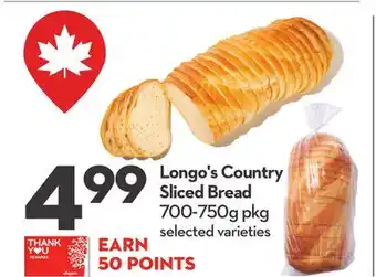 Longo's Longo's Country Sliced Bread offer