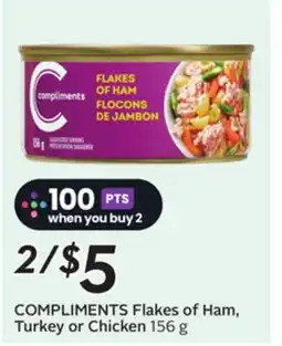 Sobeys COMPLIMENTS Flakes of Ham, Turkey or Chicken offer