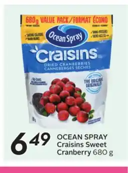 Sobeys OCEAN SPRAY Craisins offer