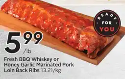 Sobeys Fresh BBQ Whiskey or Honey Garlic Marinated Pork Loin Back Ribs offer