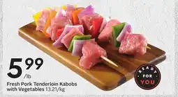 Sobeys Fresh Pork Tenderloin Kabobs with Vegetables offer