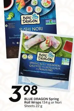 Sobeys BLUE DRAGON Spring Roll Wraps offer