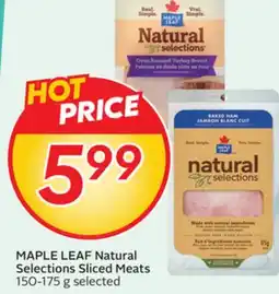 Sobeys MAPLE LEAF Natural Selections Sliced Meats offer