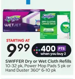 Sobeys SWIFFER Dry or Wet Cloth Refills offer
