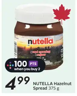 Sobeys NUTELLA Hazelnut Spread offer