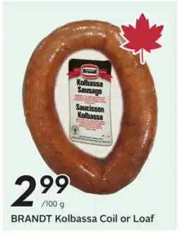 Sobeys BRANDT Kolbassa Coil or Loaf offer