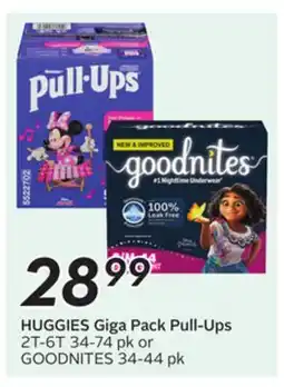 Sobeys HUGGIES Giga Pack Pull-Ups offer