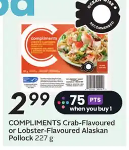 Sobeys COMPLIMENTS Crab-Flavoured or Lobster-Flavoured Alaskan Pollock offer