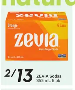 Sobeys ZEVIA Sodas offer