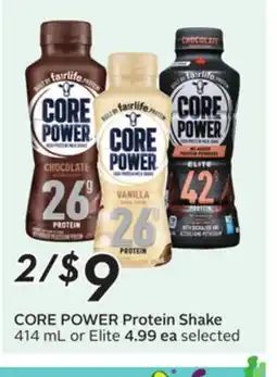Sobeys CORE POWER Protein Shake offer