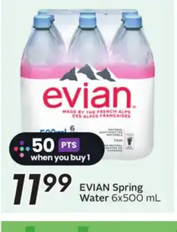 Sobeys EVIAN Spring Water offer