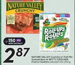 Sobeys NATURE VALLEY Crunchy or Trail Mix Granola Bars or BETTY CROCKER offer