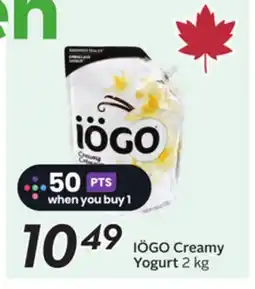Sobeys IÖGO Creamy Yogurt offer