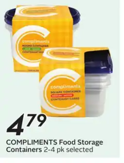 Sobeys COMPLIMENTS Food Storage Containers offer