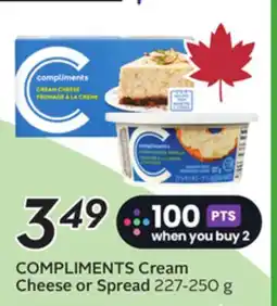 Sobeys COMPLIMENTS Cream Cheese or Spread offer