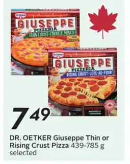 Sobeys DR. OETKER Giuseppe Thin or Rising Crust Pizza offer