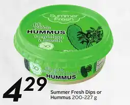 Sobeys Summer Fresh Dips or Hummus offer