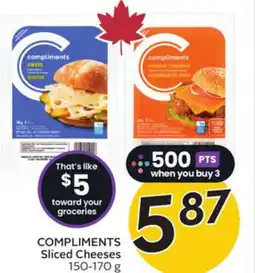 Sobeys COMPLIMENTS Sliced Cheeses offer