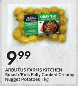 Sobeys ARBUTUS FARMS KITCHEN Smash' Ems Fully Cooked Creamy Nugget Potatoes offer
