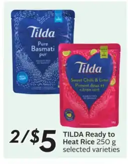 Sobeys TILDA Ready to Heat Rice offer