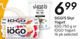 Sobeys SIGGI'S Skyr Yogurt offer