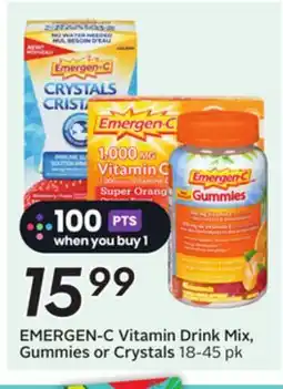 Sobeys EMERGEN-C Vitamin Drink Mix, Gummies or Crystals offer