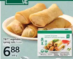 Fortinos T&T VEGETABLE SPRING ROLLS, 500 g offer