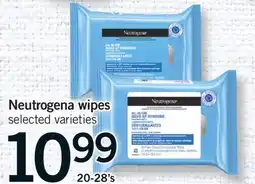 Fortinos NEUTROGENA WIPES, 20-28's offer