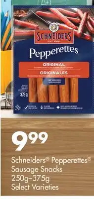 Fortinos SCHNEIDERS PEPPERETTES SAUSAGE SNACKS, 250G–375G offer