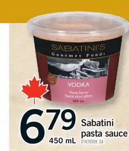 Fortinos SABATINI PASTA SAUCE, 450 ML offer