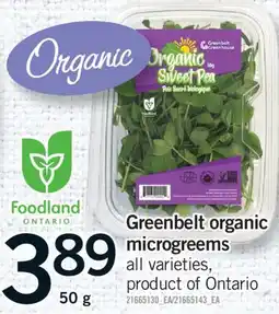 Fortinos GREENBELT ORGANIC MICROGREEMS, 50 G offer