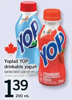 Fortinos YOPLAIT YOP DRINKABLE YOGURT, 200 ML offer