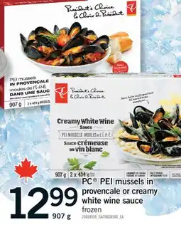 Fortinos PC PEI MUSSELS IN PROVENCALE OR CREAMY WHITE WINE SAUCE, 907 G offer