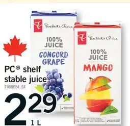 Fortinos PC SHELF STABLE JUICE, 1 L offer