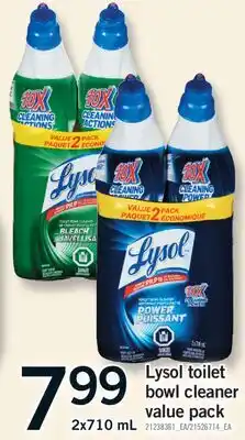 Fortinos LYSOL TOILET BOWL CLEANER VALUE PACK, 2x710 mL offer