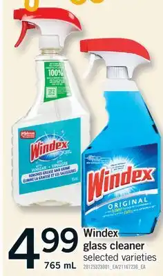 Fortinos WINDEX GLASS CLEANER, 765 ML offer