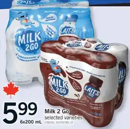 Fortinos MILK 2 GO, 6X200 ML offer
