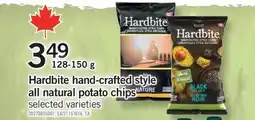 Fortinos HARDBITE HAND-CRAFTED STYLE ALL NATURAL POTATO CHIPS, 128-150 G offer