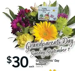 Fortinos GRANDPARENTS' DAY BOUQUET offer
