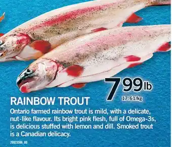 Fortinos RAINBOW TROUT offer