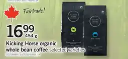Fortinos KICKING HORSE ORGANIC WHOLE BEAN COFFEE, 454 G offer