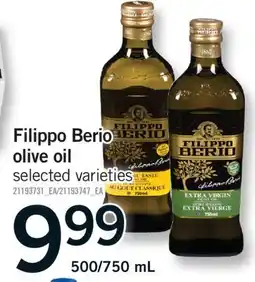 Fortinos FILIPPO BERIO OLIVE OIL, 500/750 ML offer